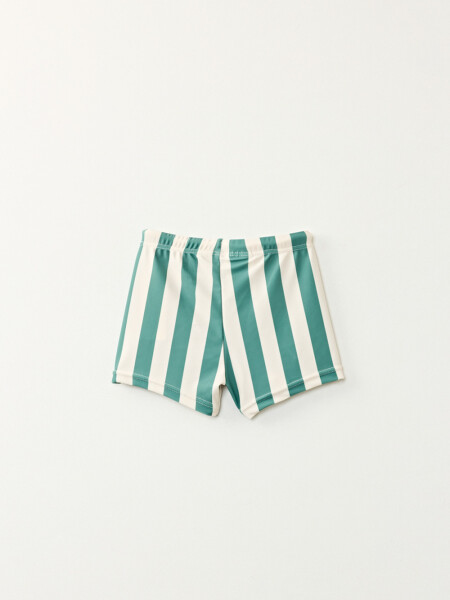 Short Rayas Verde Y Crudo