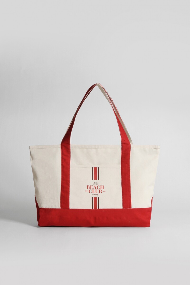 Totebag The Beach Club rojo