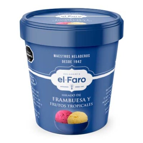 Helado de frambuesa y Frutos Tropicales El Faro 1.1Lts Helado de frambuesa y Frutos Tropicales El Faro 1.1Lts
