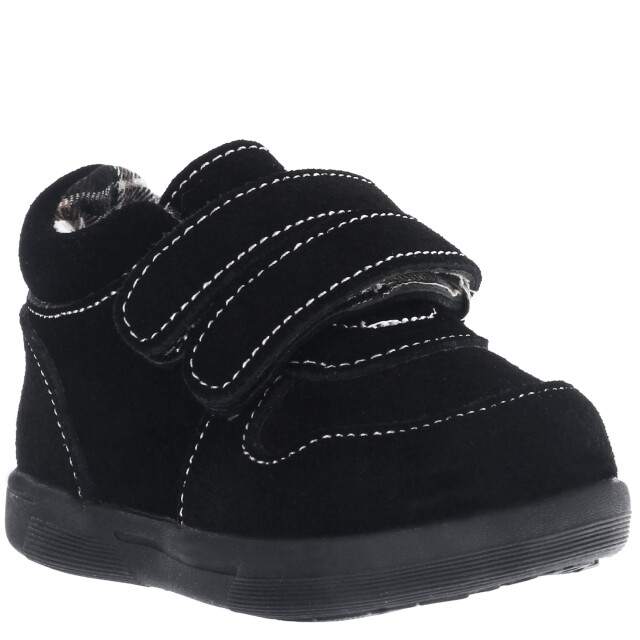 Zapato de Niño Croco Kids TEO con doble velcro Negro
