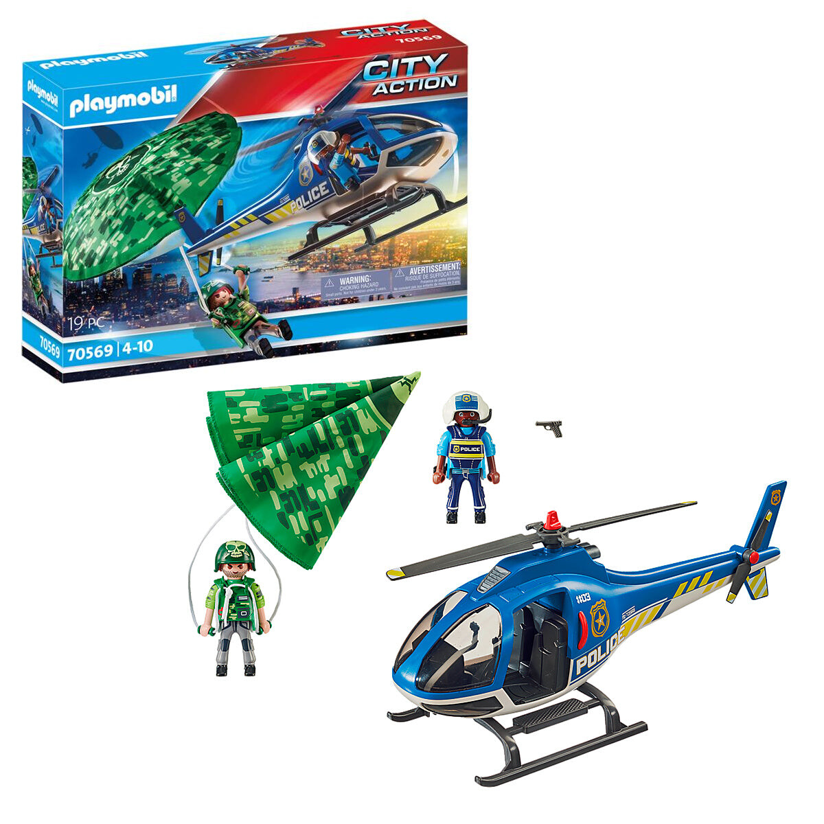 Playmobil Helicoptero Policia 70569 Original 