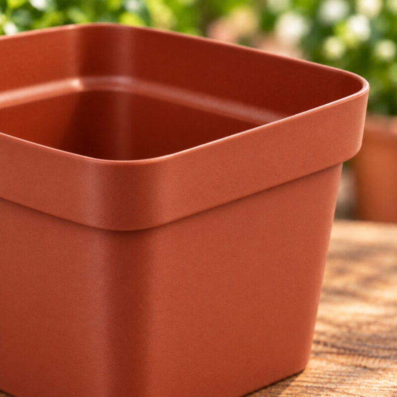 Maceta cuadrada 1,9 lts TERRACOTA