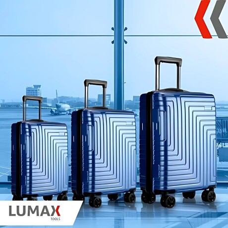 Set de 3 Valijas de Mano Rígidas Azul