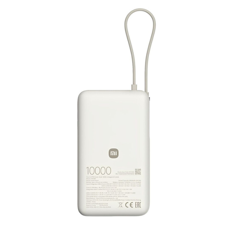 Cargador Portatil Xiaomi 67W 10000mah C/Cable Usb C Cargador Portatil Xiaomi 67W 10000mah C/Cable Usb C