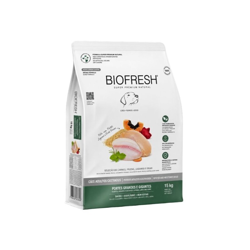 BIOFRESH PERRO ADULTO CASTRADOS RAZA GRANDE 15KG BIOFRESH PERRO ADULTO CASTRADOS RAZA GRANDE 15KG