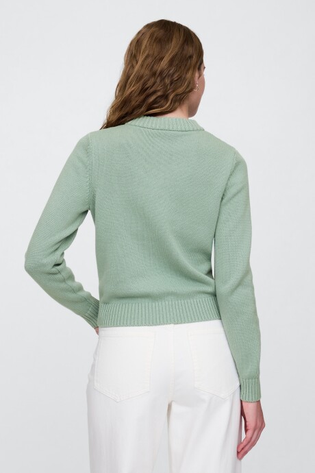 Buzo Algodòn Cuello Alto Mujer Sage 2
