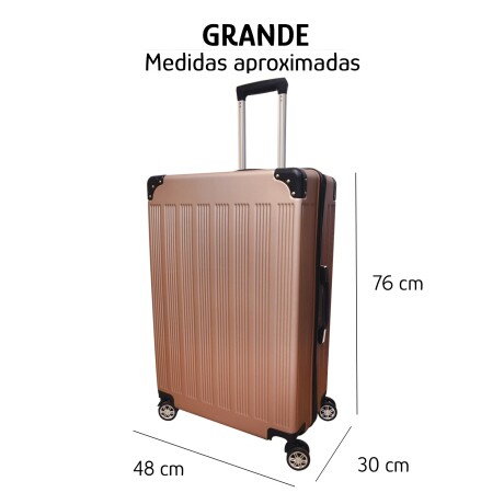 Valija Grande Rígida Ruedas 360° Candado Esquinas Reforzadas Rosa