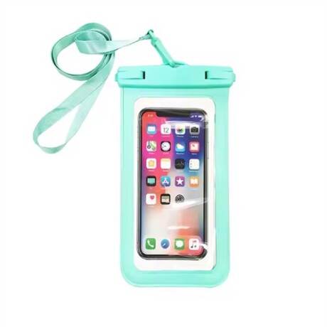 Estuche impermeable para celular Verde Agua