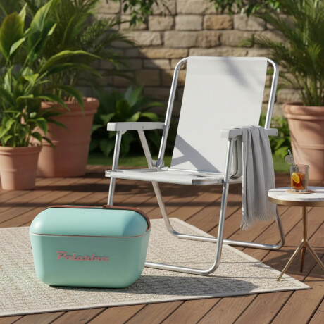 Set Playa Sillax2 110kg Alum Mor + Conservadora 20L PolarBox Blanco