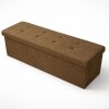 Puff Baúl Lumax Plegable 110x38 cm Organizador Living Dormitorio Marrón