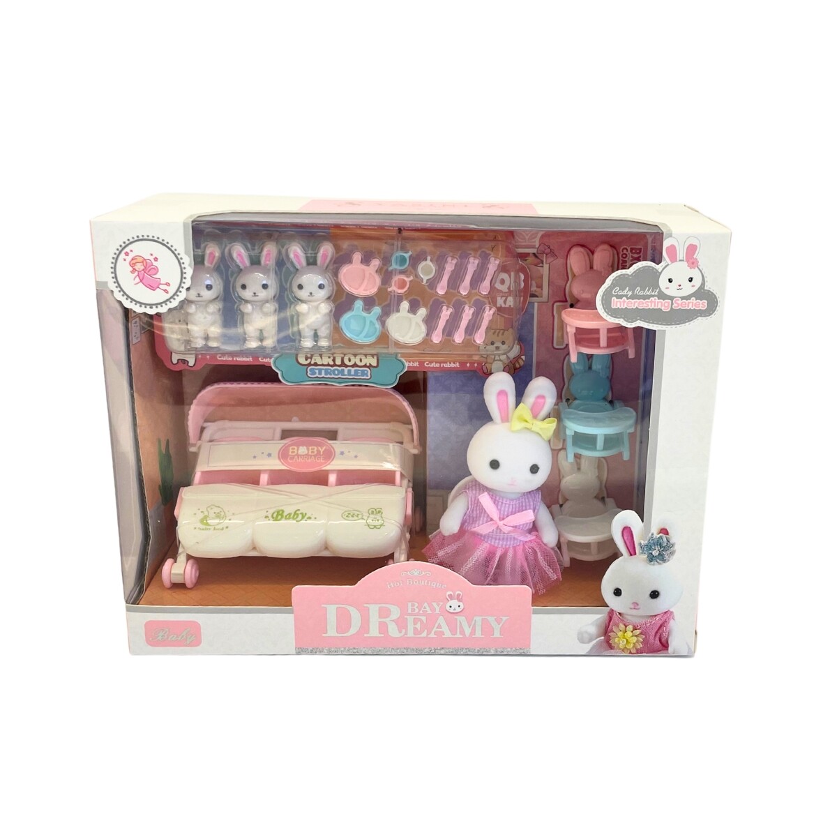 Set Bay Dreamy Mamá Coneja con Bebes y Accesorios 