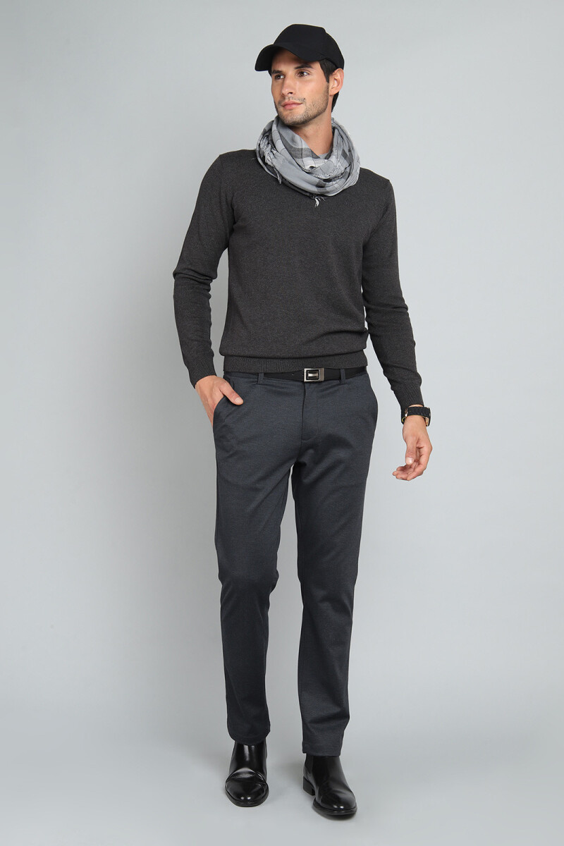 Sweater a la Base GRIS OSCURO