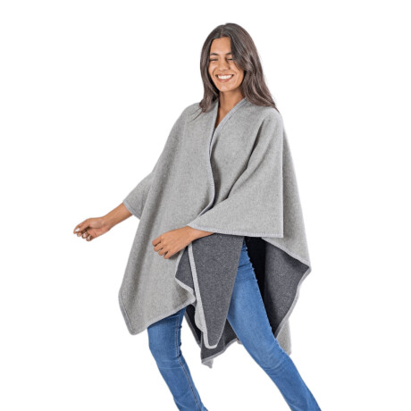 Poncho de Dama Inside Liso GRIS