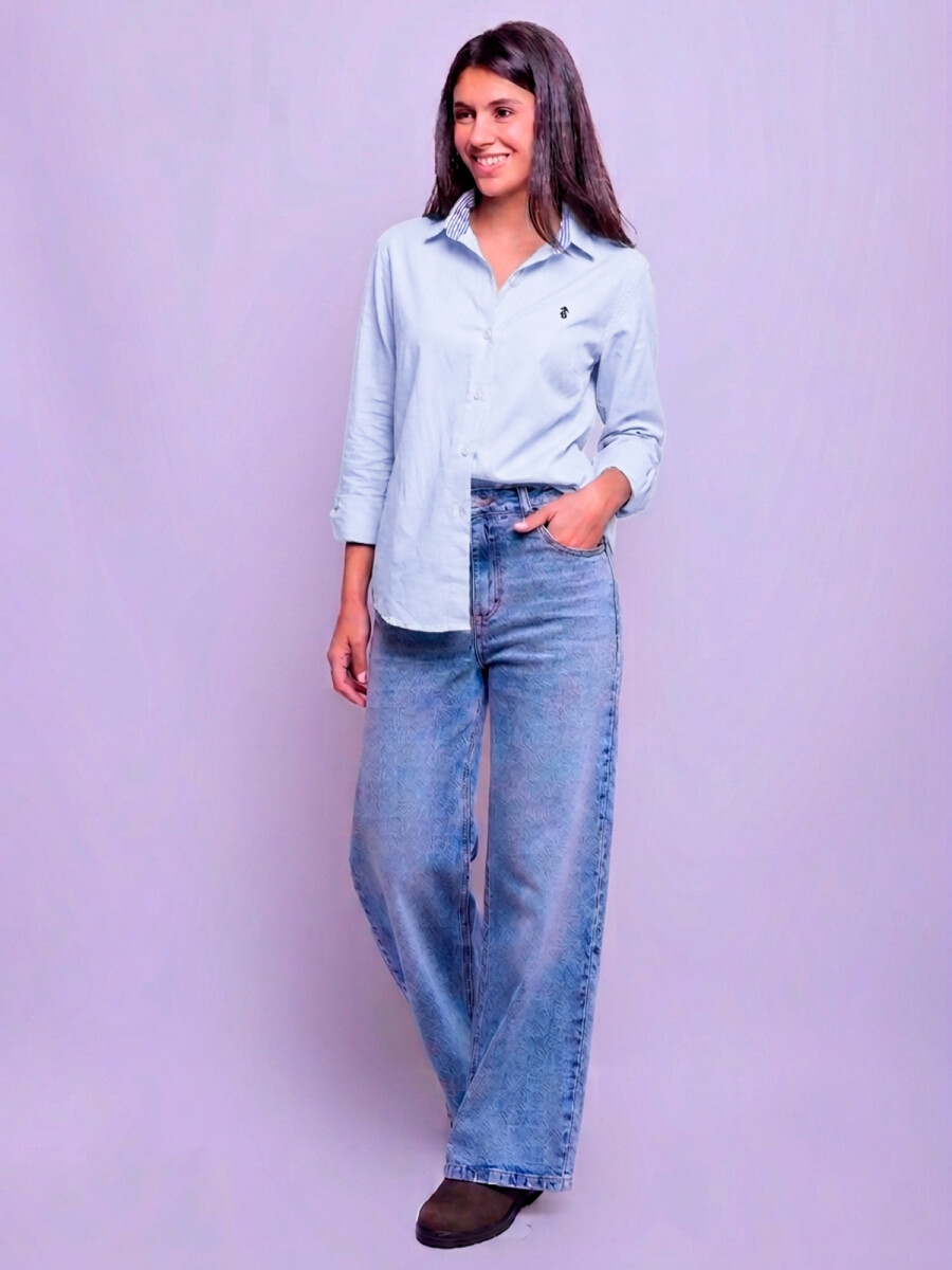 Camisa Dama Emi - Celeste 