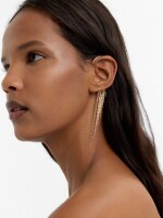 Ear Cuff Individual Con Flecos dorado