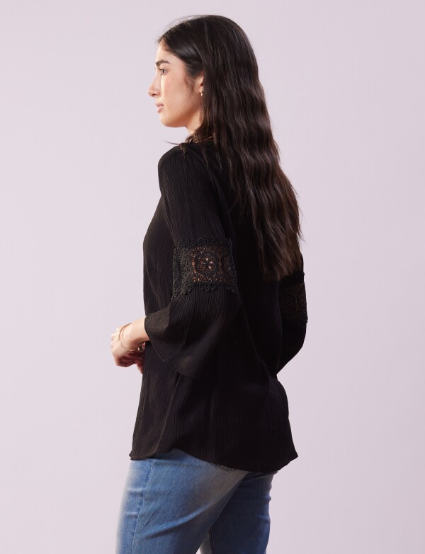 Blusa Manga Calada NEGRO