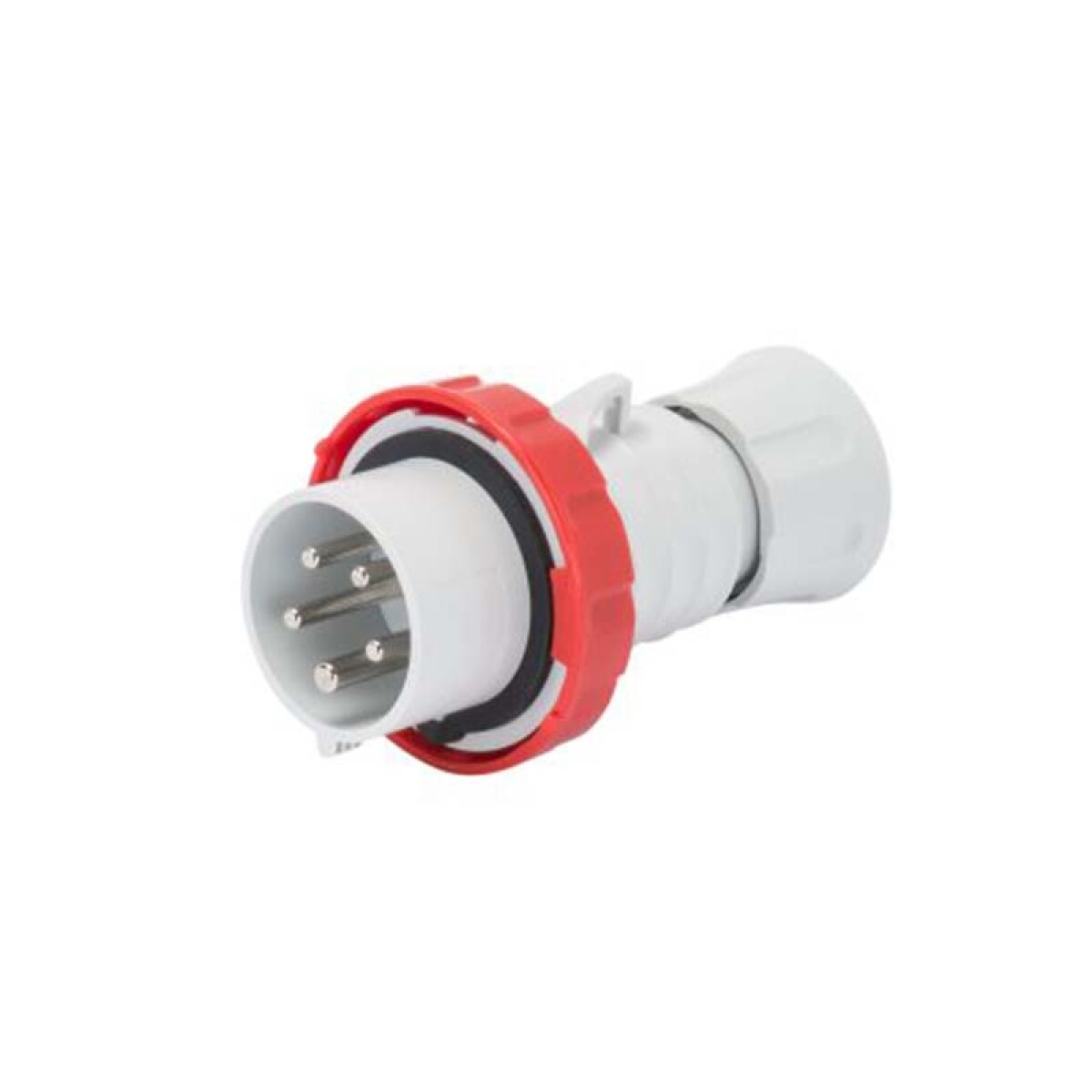 Ficha industrial 3P+T+N 32A 6HS 380V roja IP67 - GG0042 