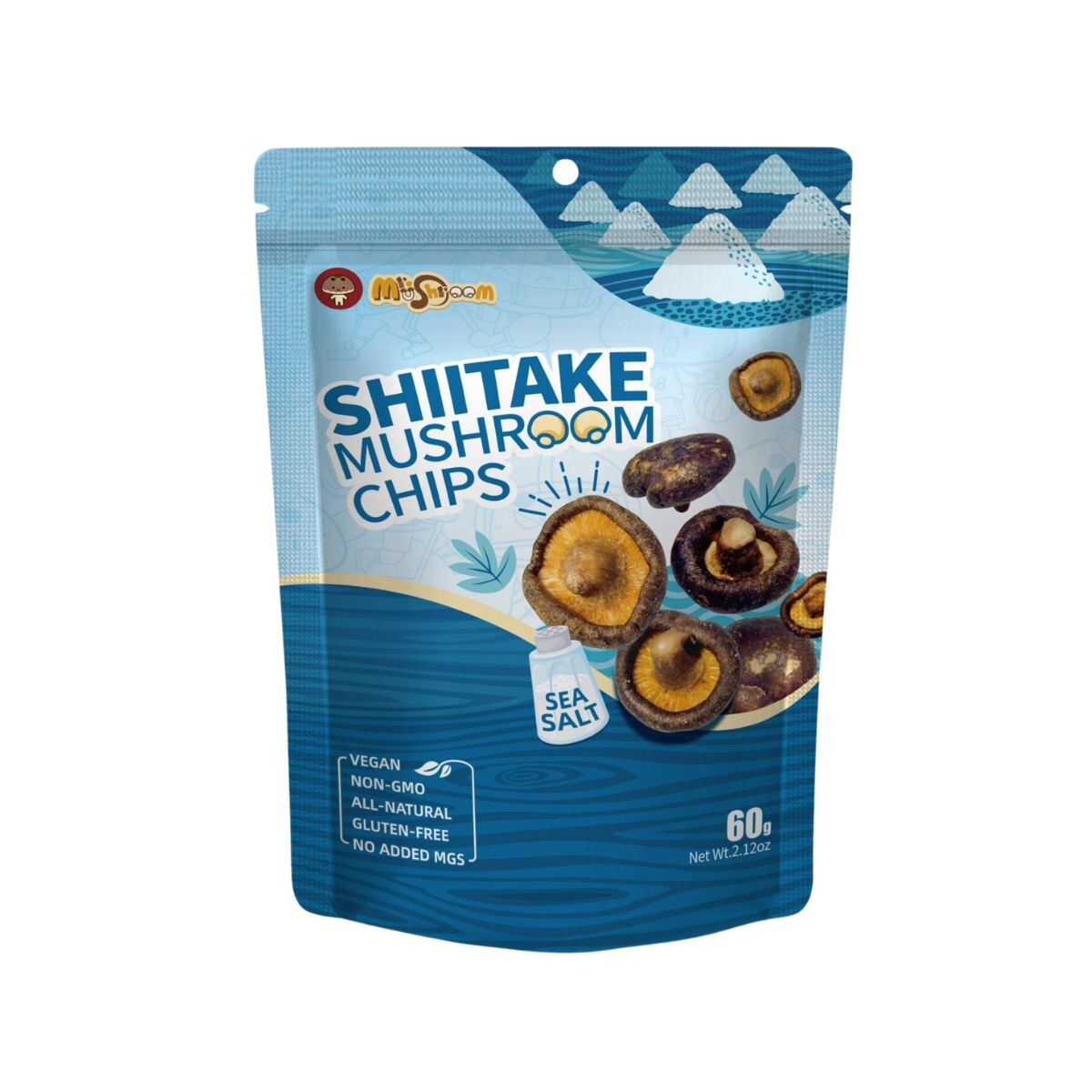 Snack Shiitake Con Sal Marina - 60 Grs 