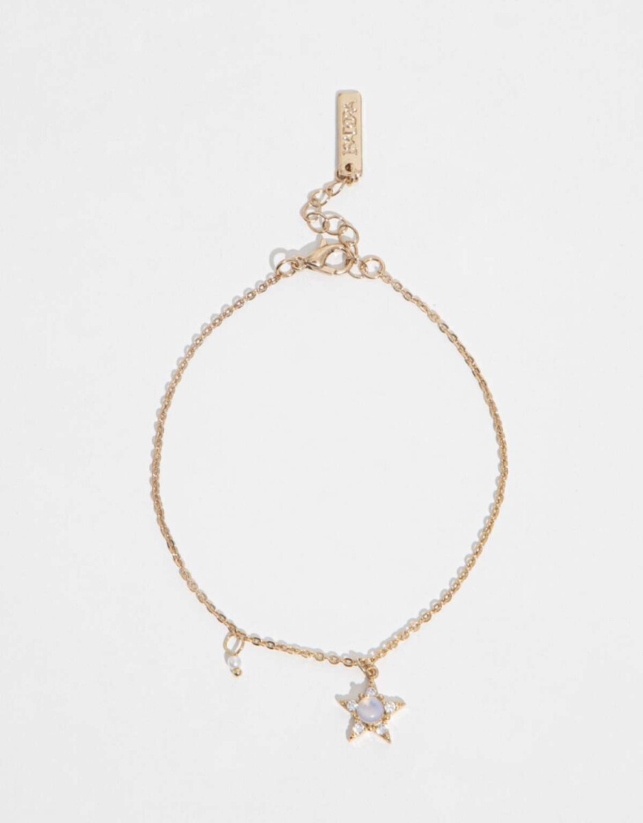 Pulsera Con Diije De Estrella - Dorado 