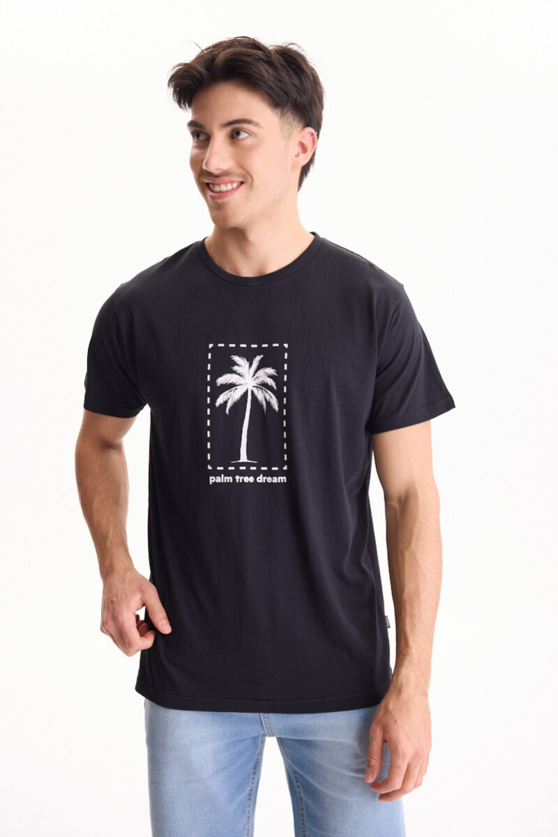 Remera Palm Negro