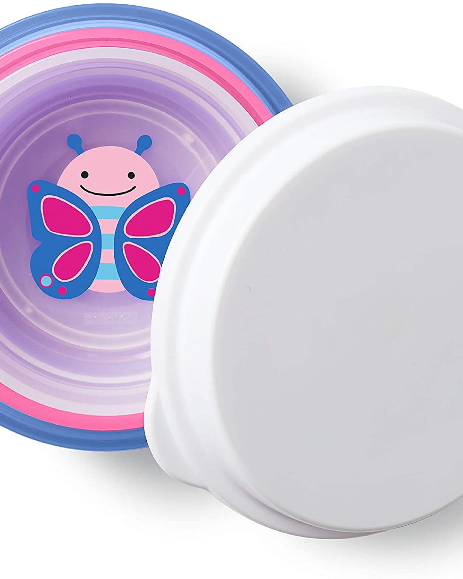 Set 3 bowls apilables con antideslizante diseño mariposa Sin color