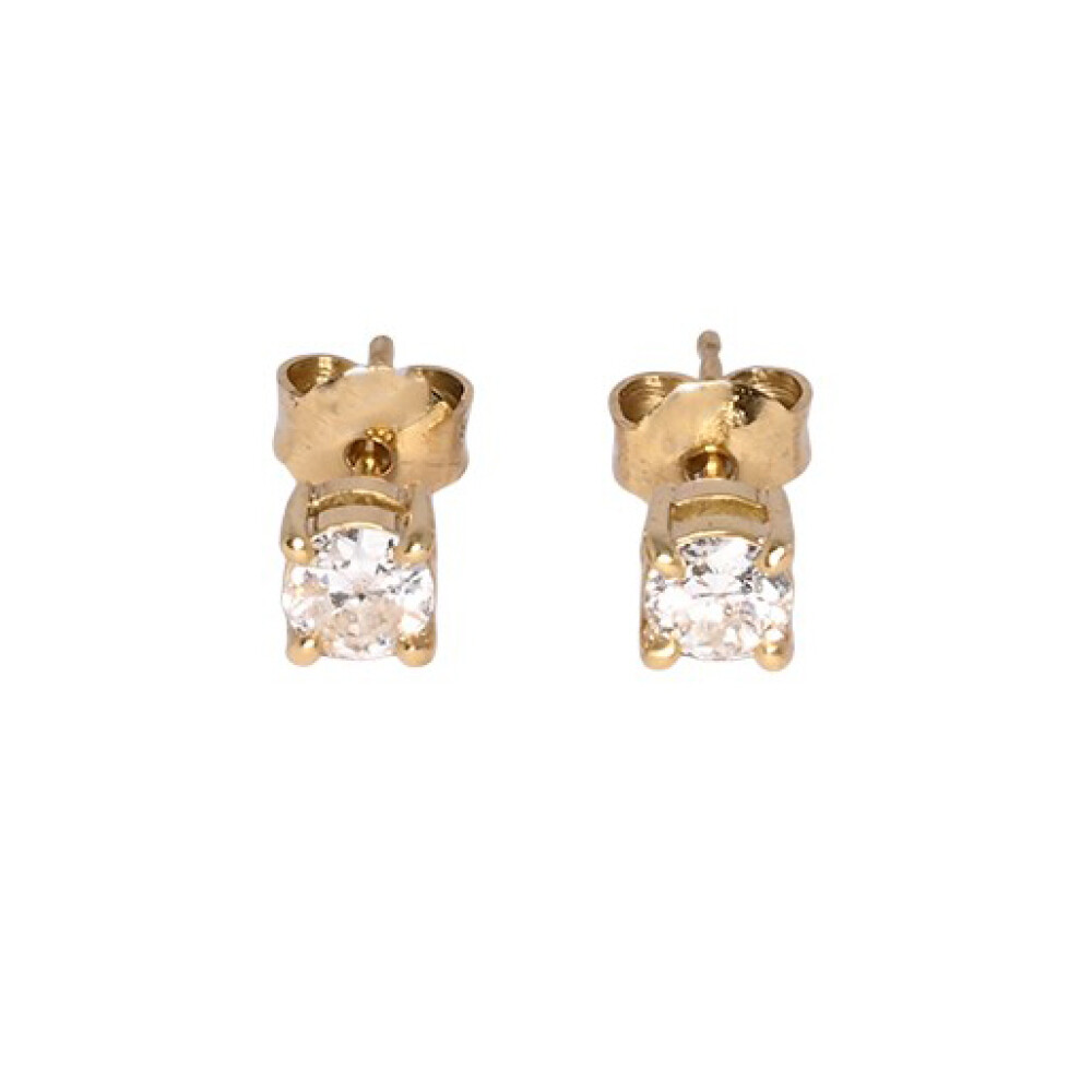 Caravanas oro 18 k con brillantes Caravanas oro 18 k con brillantes