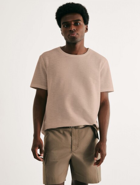 CAMISETA MANGA CORTA ROSADO