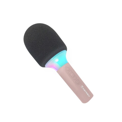 Micrófono Infantil con luces Bluetooth Usb Recargable Rosa