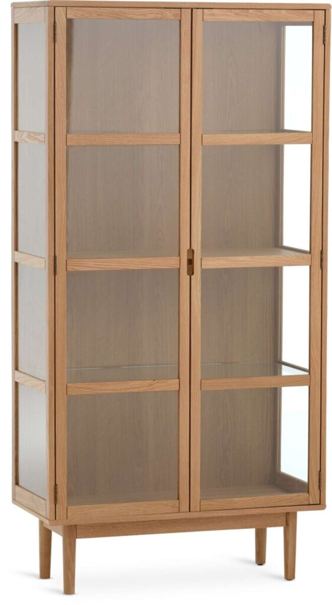 Vitrina Vesterby Alta 2 Puertas - Roble Natural 