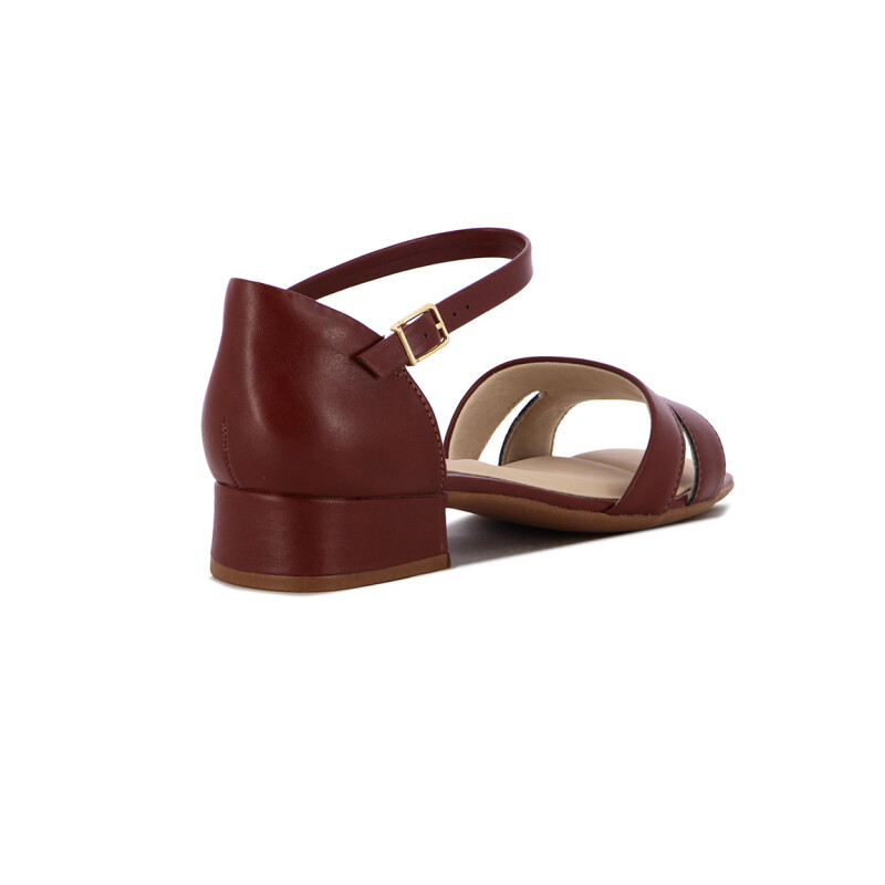 Comfortflex Sand.dama Tira Ancha C/ Pulsera Y Taco Bajo - Cafe Cafe