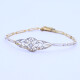 Pulsera oro 18k antigua con brillante y diamantes. Pulsera oro 18k antigua con brillante y diamantes.
