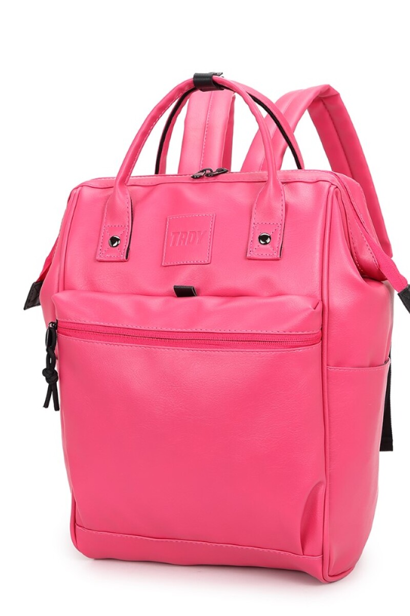 Mochila boca de pez multicierres Rosado
