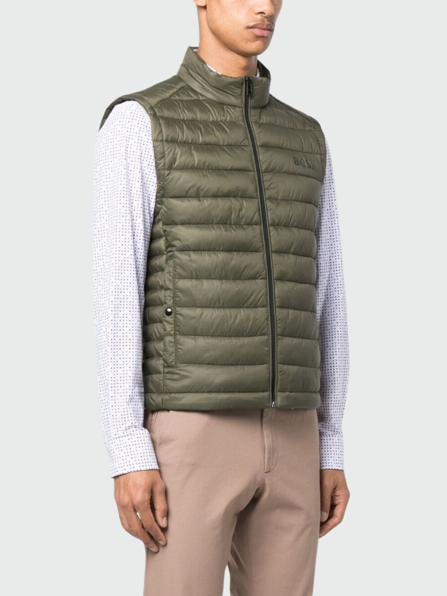 Hugo Boss - Chaleco plegable con logotipo Tonal - Verde 