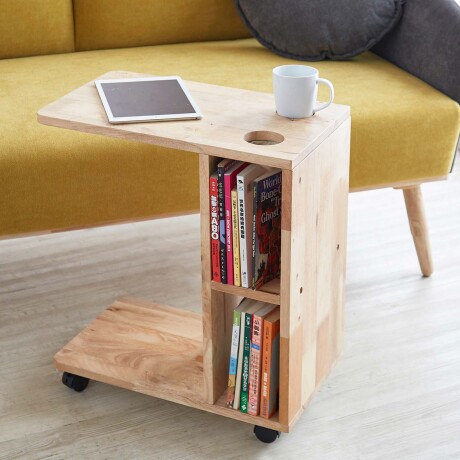 MESA DE LIVING LATERAL - ARRIME MADERA NATURAL-BEIGE MONTANA NATURAL