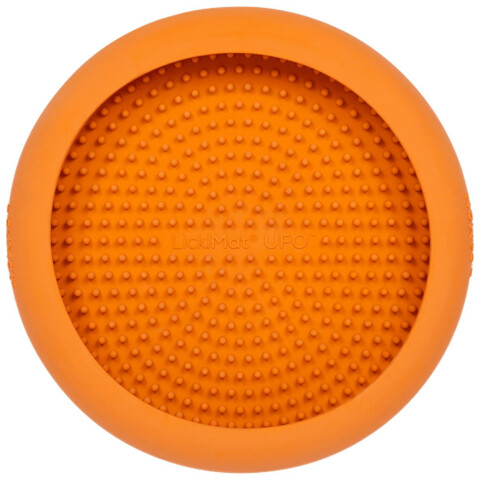 Plato Alfombra Lamer Anti Ansiedad Estres Comida Perro Gato Variante Color Naranja