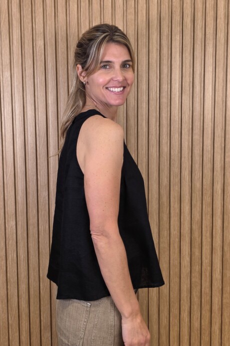 Musculosa Pat Negro