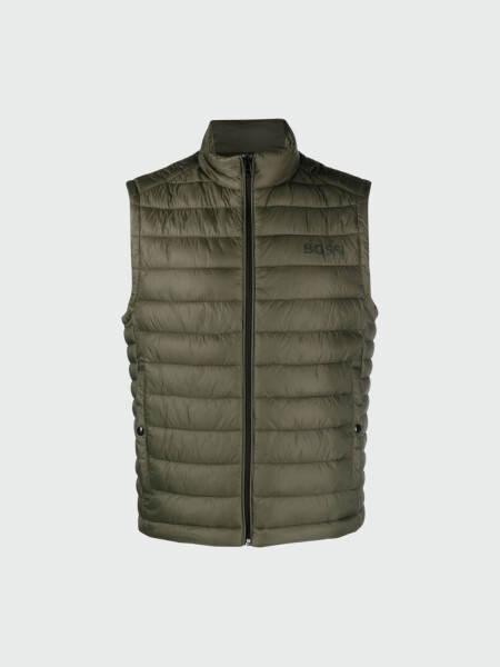 Hugo Boss - Chaleco plegable con logotipo Tonal Verde