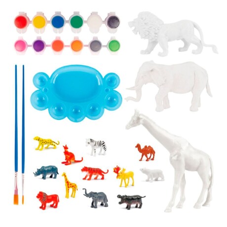 Juego De Arte Educativo Para Pintar Moldes Animales Animales Salvajes