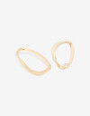 Aros Colgantes Largos Metal Aros Colgantes Ovalados - Dorado