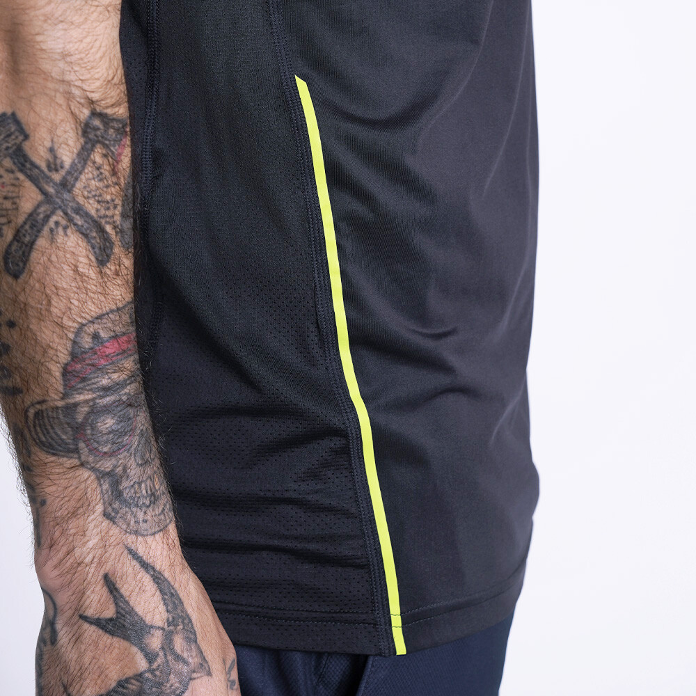 Polo Training Kombat Run Foro Hombre Black