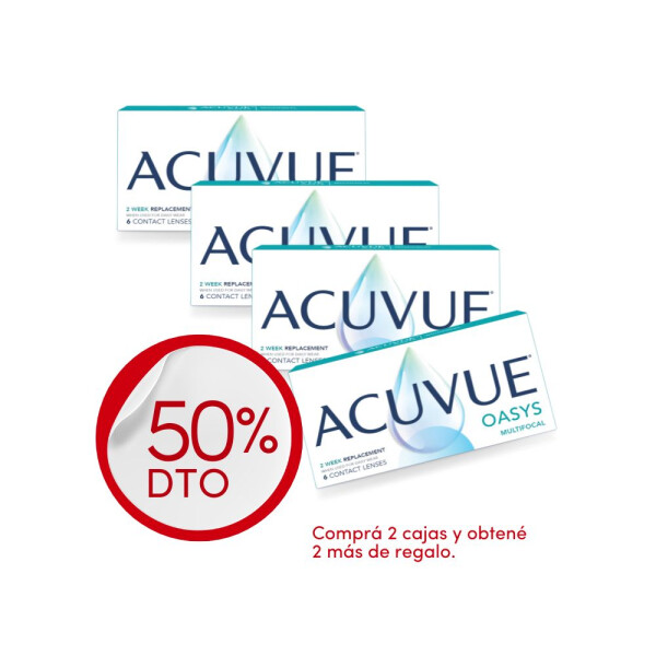 Acuvue Multifocal Oasys - PROMO 4 cajas Acuvue Multifocal Oasys - Promo 4 Cajas