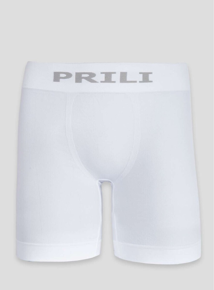 Boxer large prili de microfibra - Blanco 