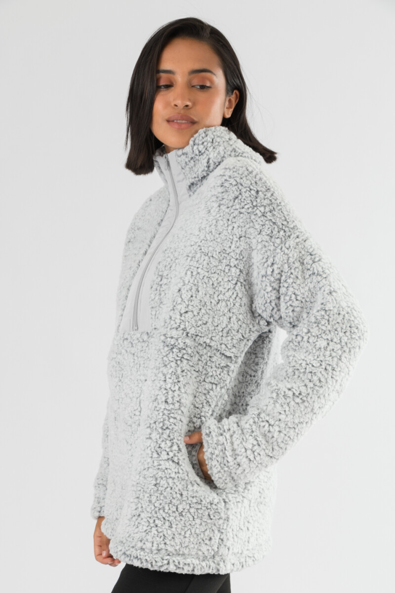Sweater sherpa Gris