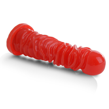 Consolador Twister Macizo Rojo