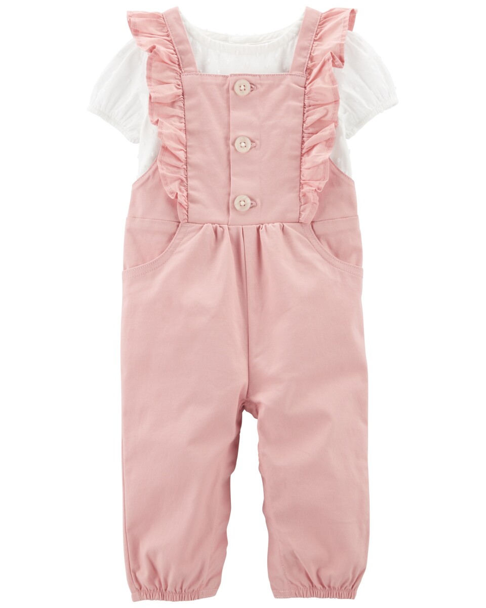 Set dos piezas monito con volados y blusa de algodón 