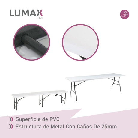Juego de Jardín Mesa 1.80m y 2 bancos plegables Juego de Jardín Mesa 1.80m y 2 bancos plegables