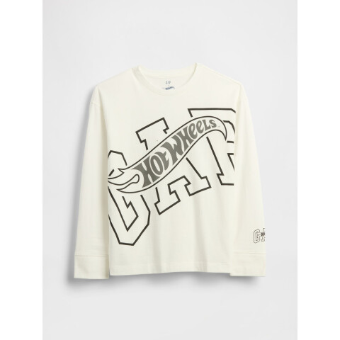 V-JPN LS HW GAP GR TEE NEW OFF WHITE