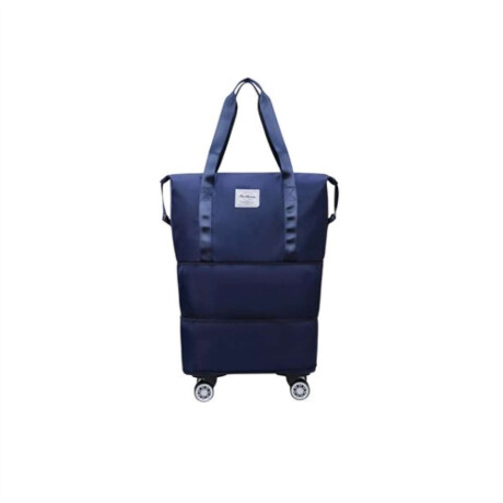 Bolsa plegable con rueditas para viaje Azul