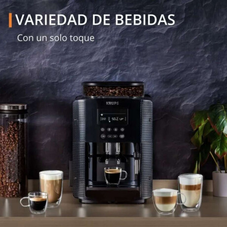 Cafetera Superautomática Krups Essential Digital Con Espumador Negro