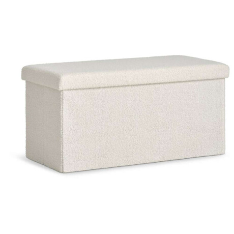 Puf Nysted 76X38 Con Almacenaje Felpa Blanco